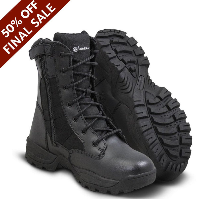 Smith & Wesson Breach 2.0 Side Zipper 8" Waterproof Boot Size 9.5 Black - 50% Off