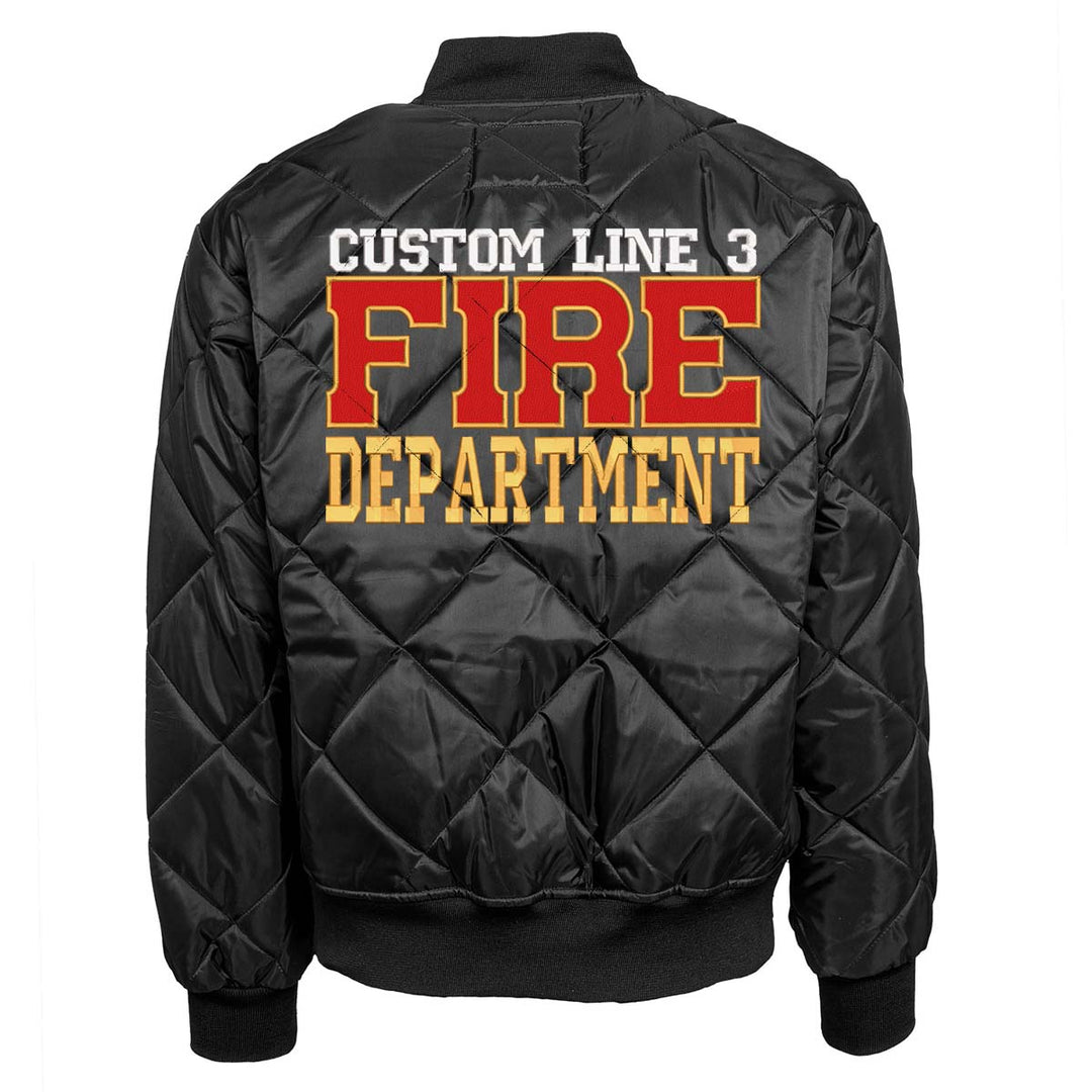 Customized Red and Gold Fire Department Bravest Jacket