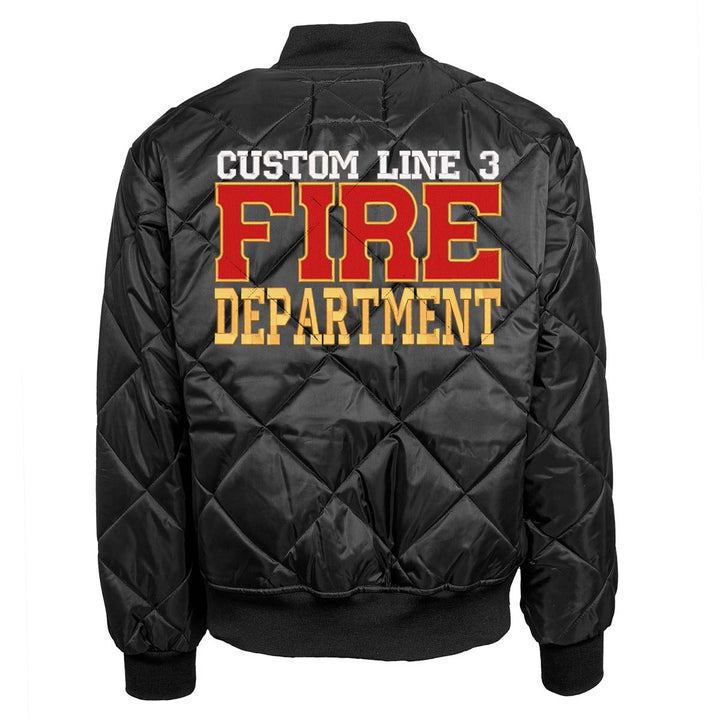 Customized Red and Gold Fire Department Bravest Jacket