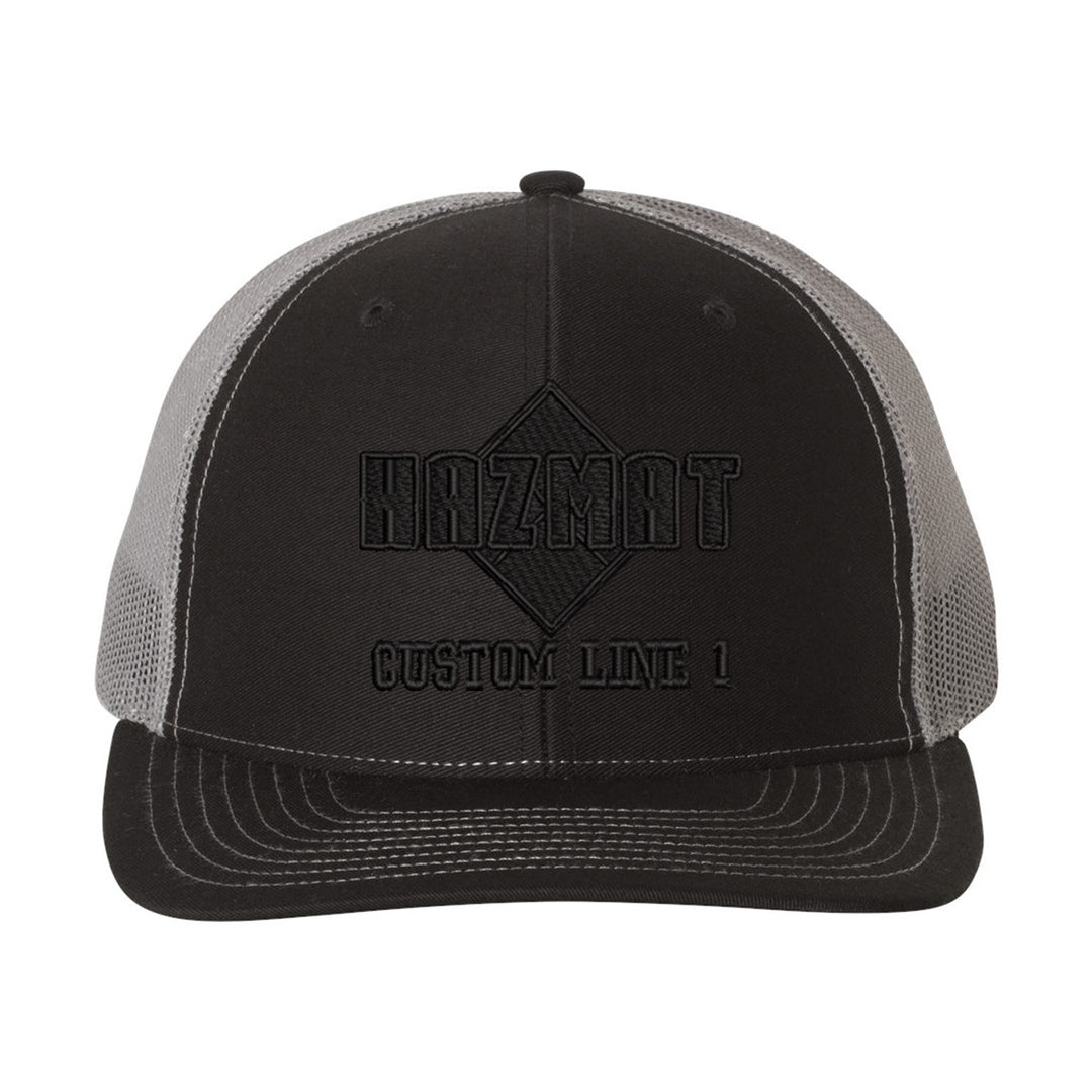 Customized Hazmat Blackout Snapback Trucker Hat