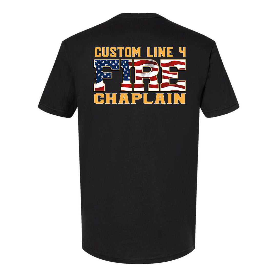 USA flag Fire Chaplain shirt for chaplains