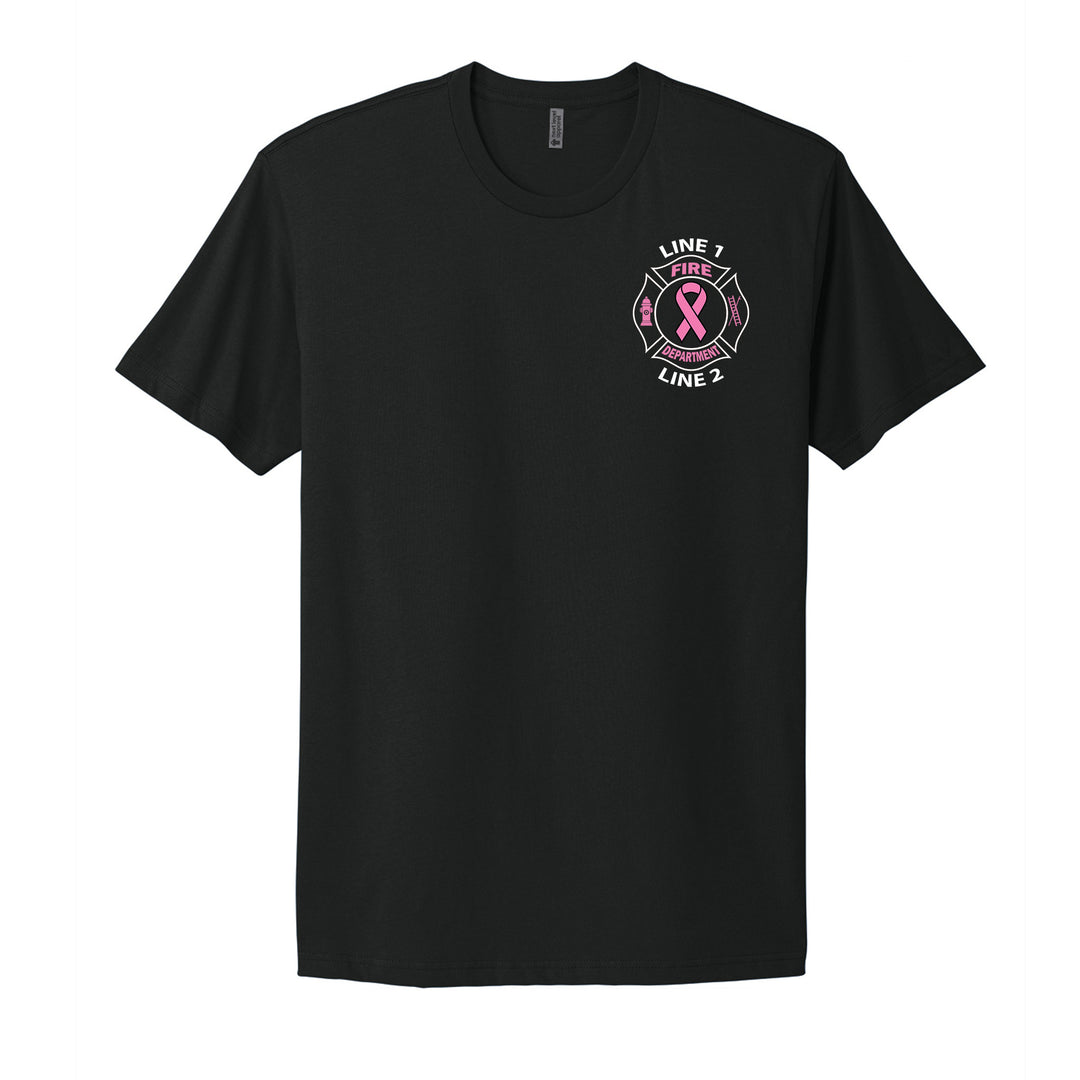 Fire Department Breast Cancer Support Shirt for crews and firefighters #color_black