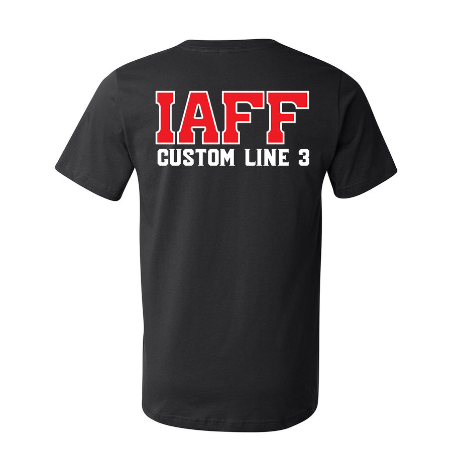 Customized IAFF firefighter t-shirt with union logo