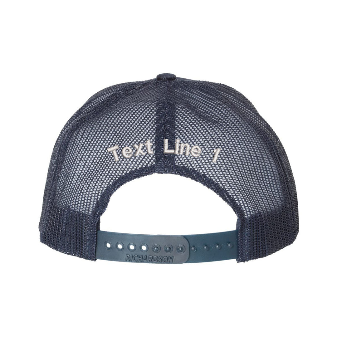 Adjustable snapback hat with Thin Red Line Dad embroidery