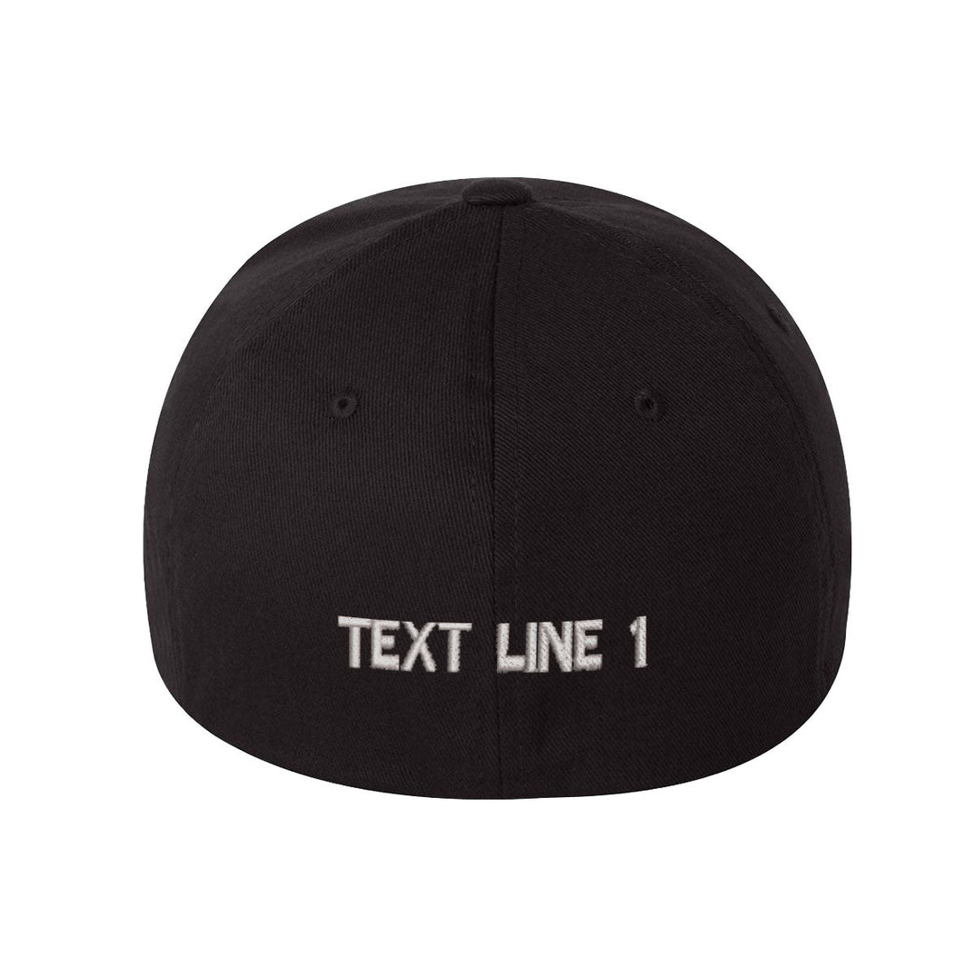 Thin Red Line Axe Flag Blackout FlexFit Hat
