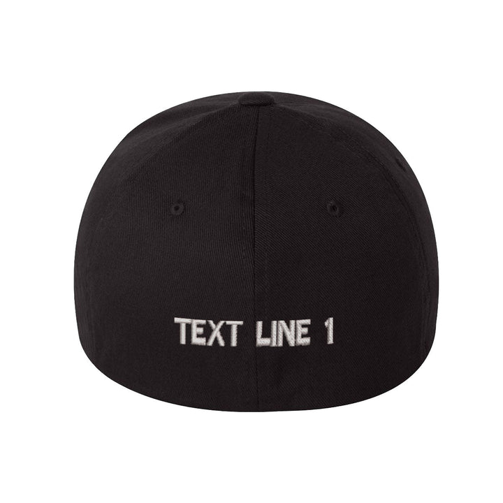 Thin Red Line Axe Flag Blackout FlexFit Hat