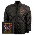Custom Firefighter Bravest Jacket – Red and Gold Embroidered Design