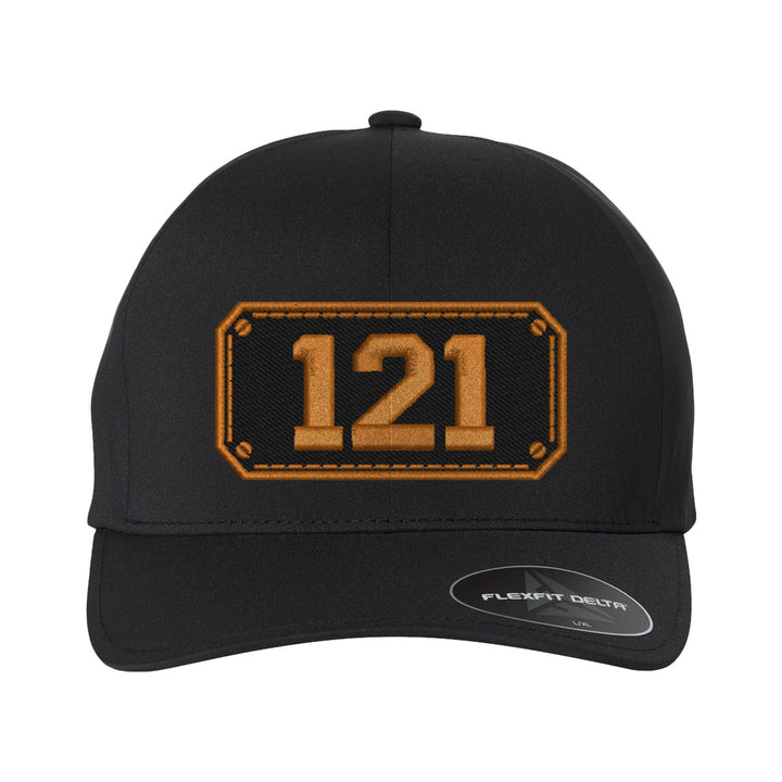 Personalized Black Plate Firefighter Delta FlexFit Hat