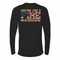 Customized USA Flag Fire Rescue Premium Long Sleeve Shirt