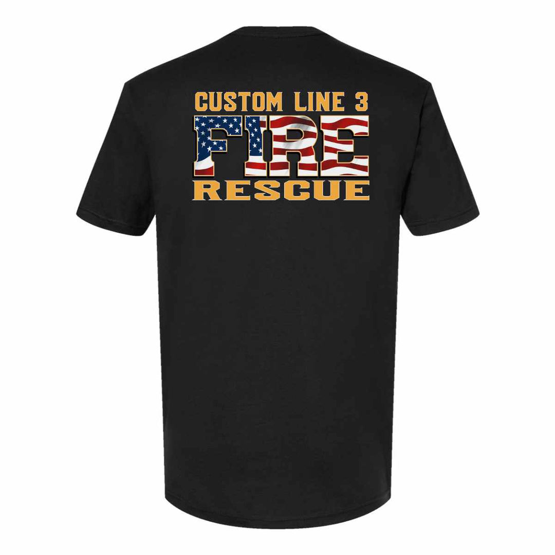 Customized Fire Rescue Duty Premium T-Shirt built for comfort and durability on the job.