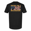 Customized USA Flag Fire Rescue Premium T-Shirt