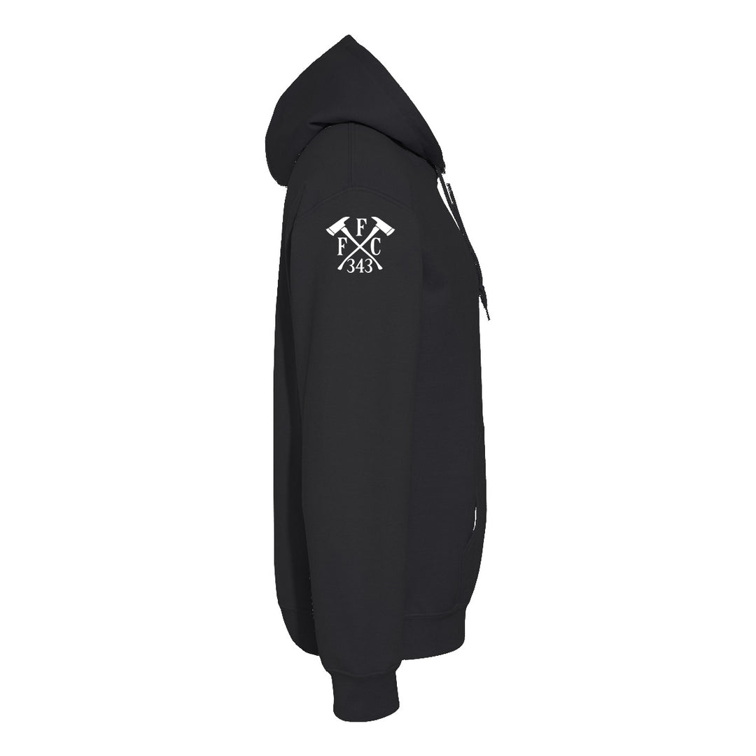 FFC 343 Flag Axe Volunteer Firefighter Hoodie