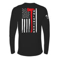 FFC 343 Flag Axe Volunteer Firefighter Long Sleeve Shirt
