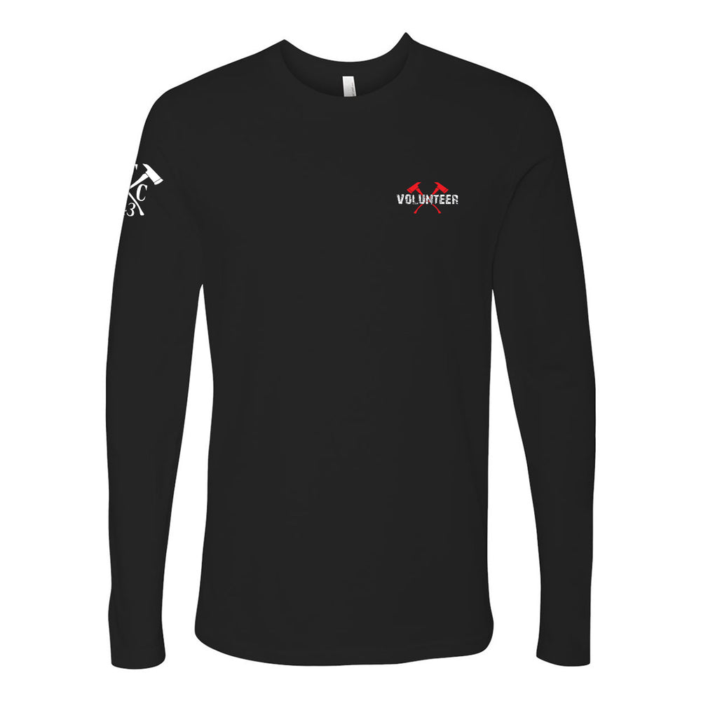 FFC 343 firefighter shirt featuring flag and axe design
