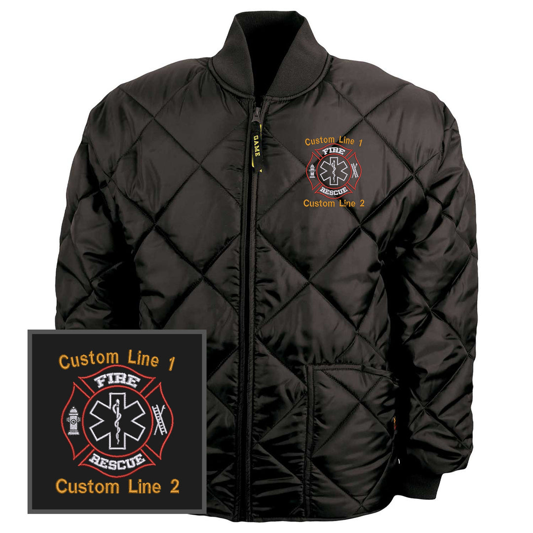 Bravest black firefighter jacket custom embroidery