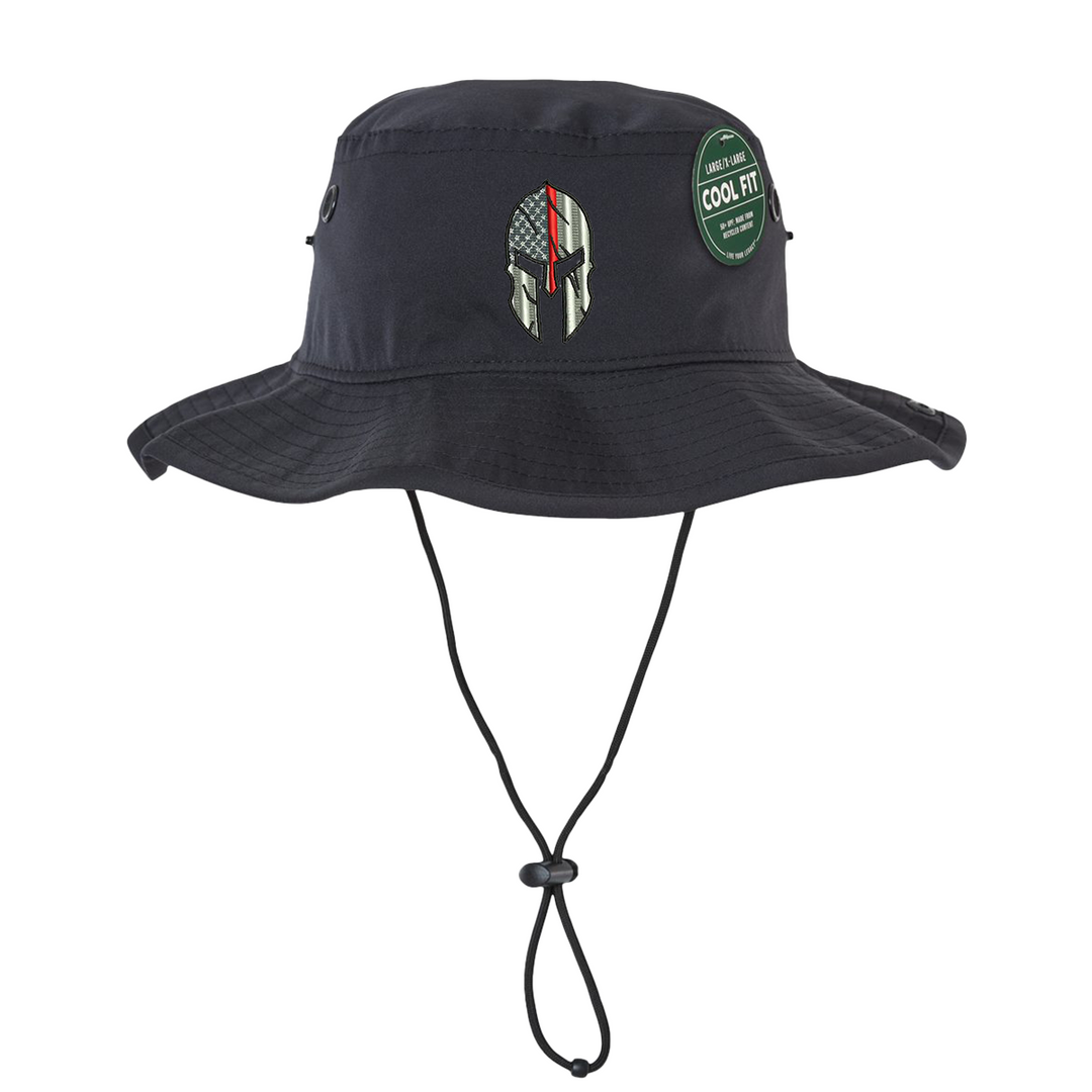 Thin Red Line Spartan Boonie Hat with embroidered Spartan design and red line