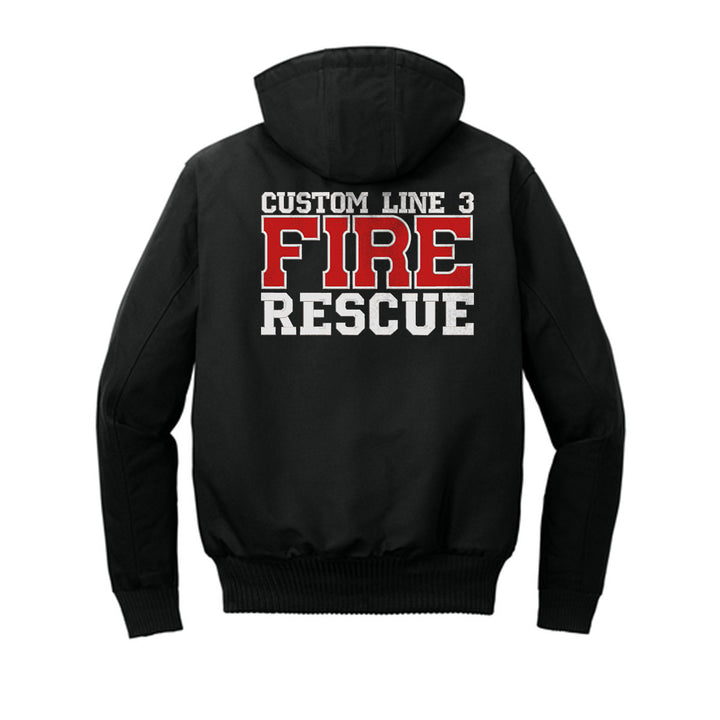 Customized Carhartt® Quilted-Flannel Jacket with Fire Rescue Embroidery