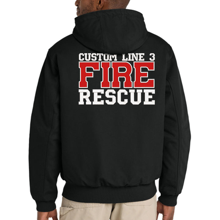 Customized Carhartt® Quilted-Flannel Jacket with Fire Rescue Embroidery