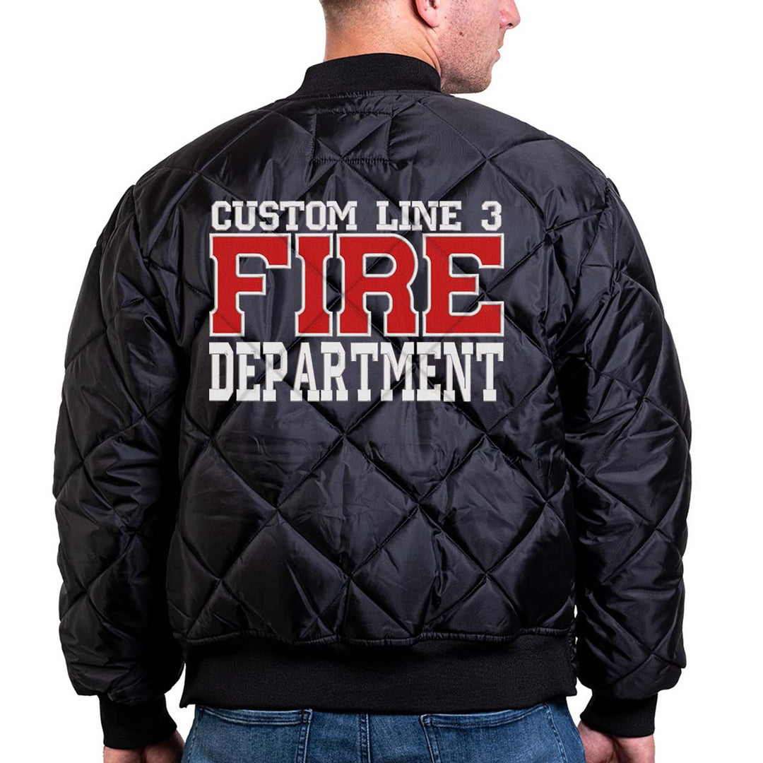 Customized Red and White Fire Department Bravest Jacket