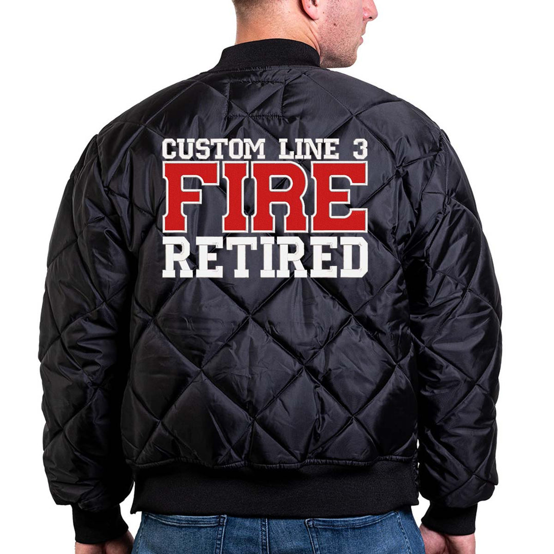 Customized Red and White Retired Bravest