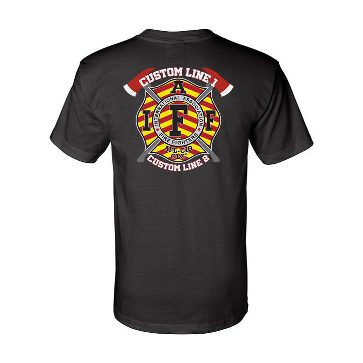 Customized IAFF Red & Yellow Chevron Premium T-Shirt
