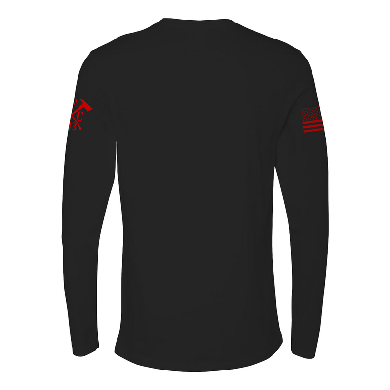 Festive firefighter long-sleeve for Christmas celebrations.