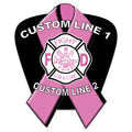 Custom Breast Cancer Awareness Black Pink Ribbon Decal