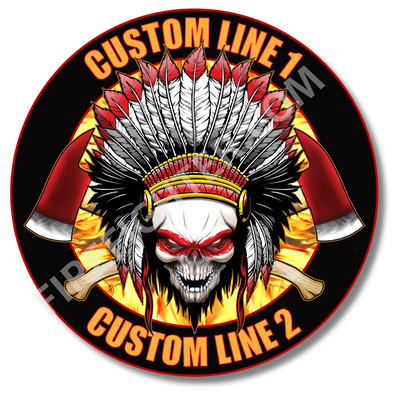 Firefighter Station Mascot Indian Outlaw Custom Decal