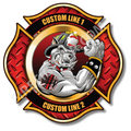 Custom Firefighter Bulldog Maltese Decal