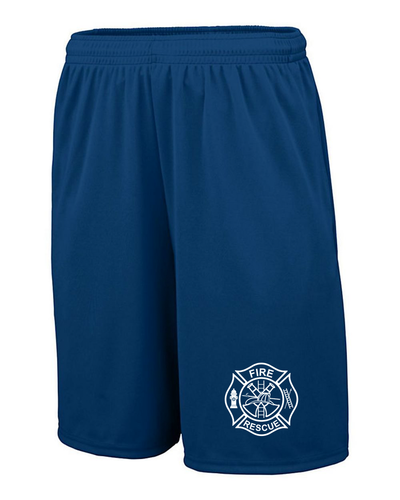 Fire Rescue Navy Gym Shorts with Pocket