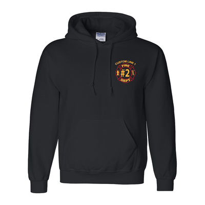 Customized Red & Yellow Fire Dept Duty Premium Hoodie