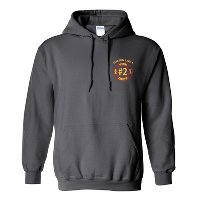 Customized Red & Yellow Fire Dept Duty Premium Hoodie