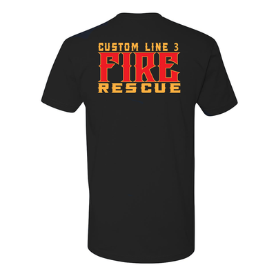 Red and Yellow Traditional Designed Customized Fire Rescue Duty Shirt