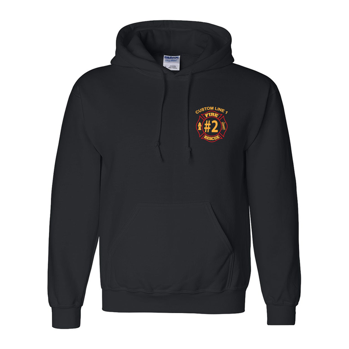 Customized Red & Yellow Fire Rescue Duty Premium Hoodie