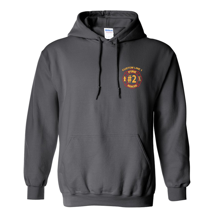 Customized Red & Yellow Fire Rescue Duty Premium Hoodie