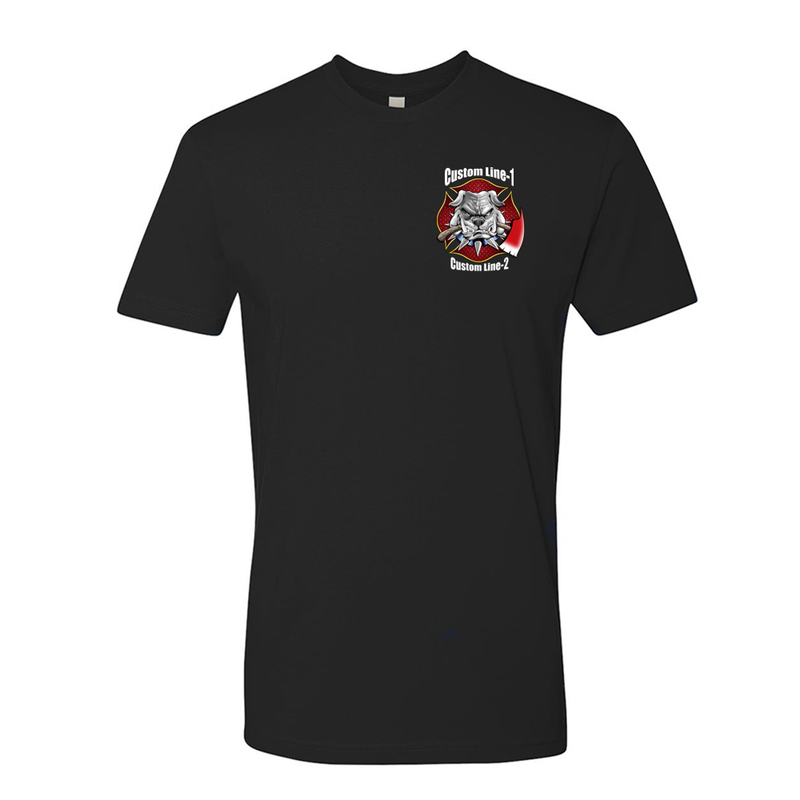 Fire Fighter Premium Customizable Shirt Featuring Bulldog Design