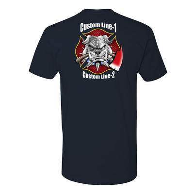Bulldog Axe Fire Station Premium T-Shirt with Customizable Text