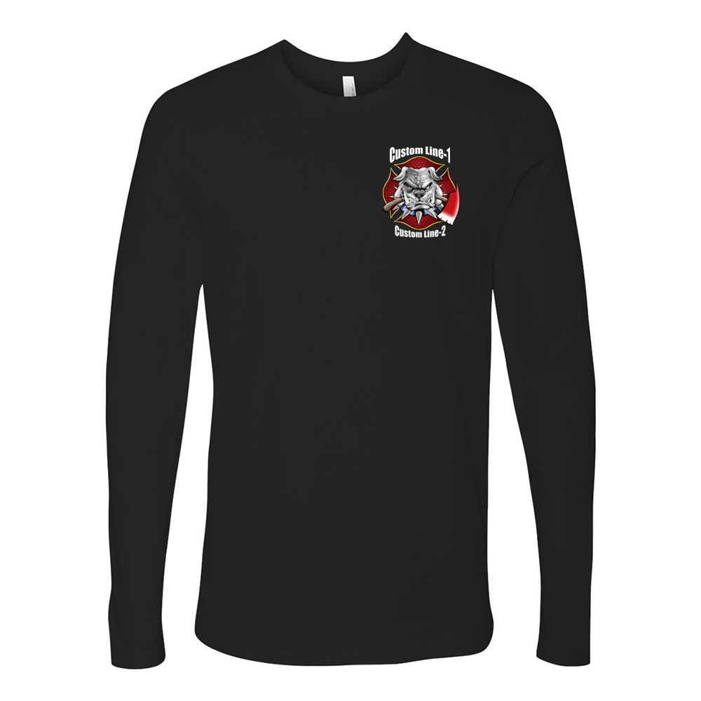 Customized Axe Bulldog Fire Station Premium Long Sleeve Shirt