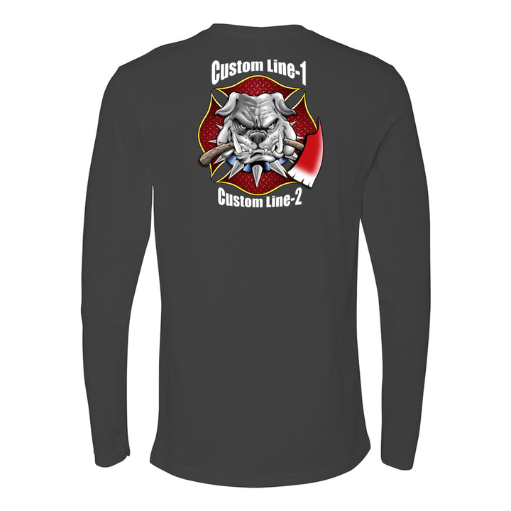 Customized Axe Bulldog Fire Station Premium Long Sleeve Shirt