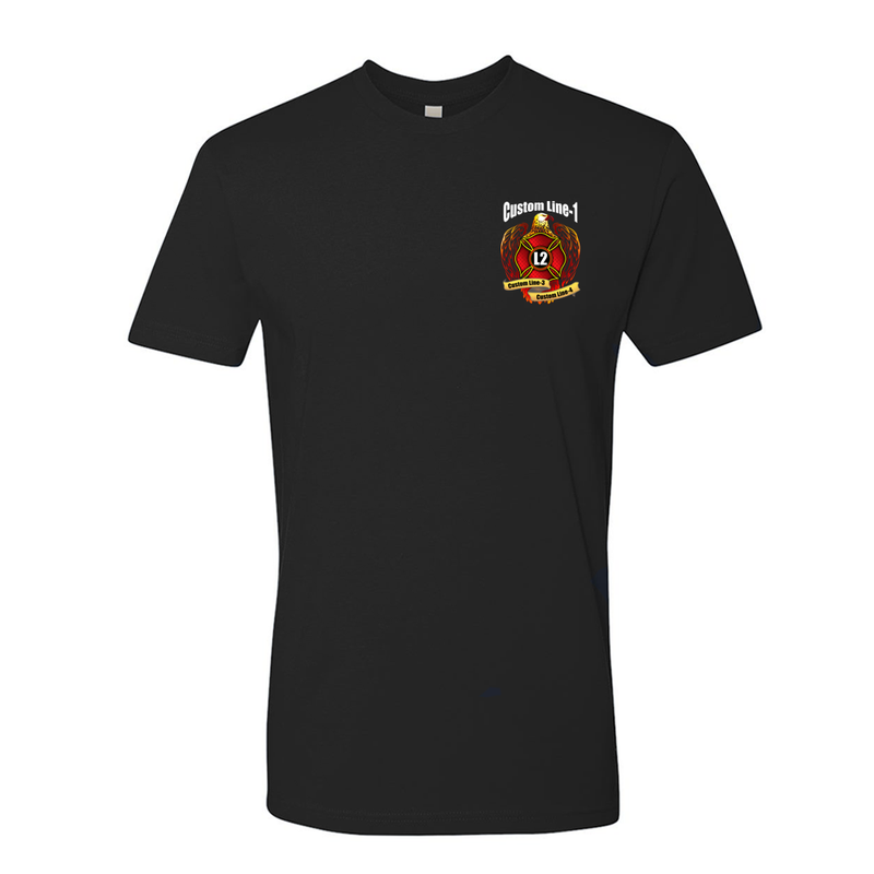 Customized Red, Black and Gold Fire Station Premium Shirt 