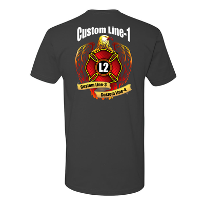 Fire Fighter Eagle and Maltese Customized T-Shirt 