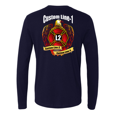 Customized Maltese Bannered  Eagle Fire Station Premium Long Sleeve Shirt
