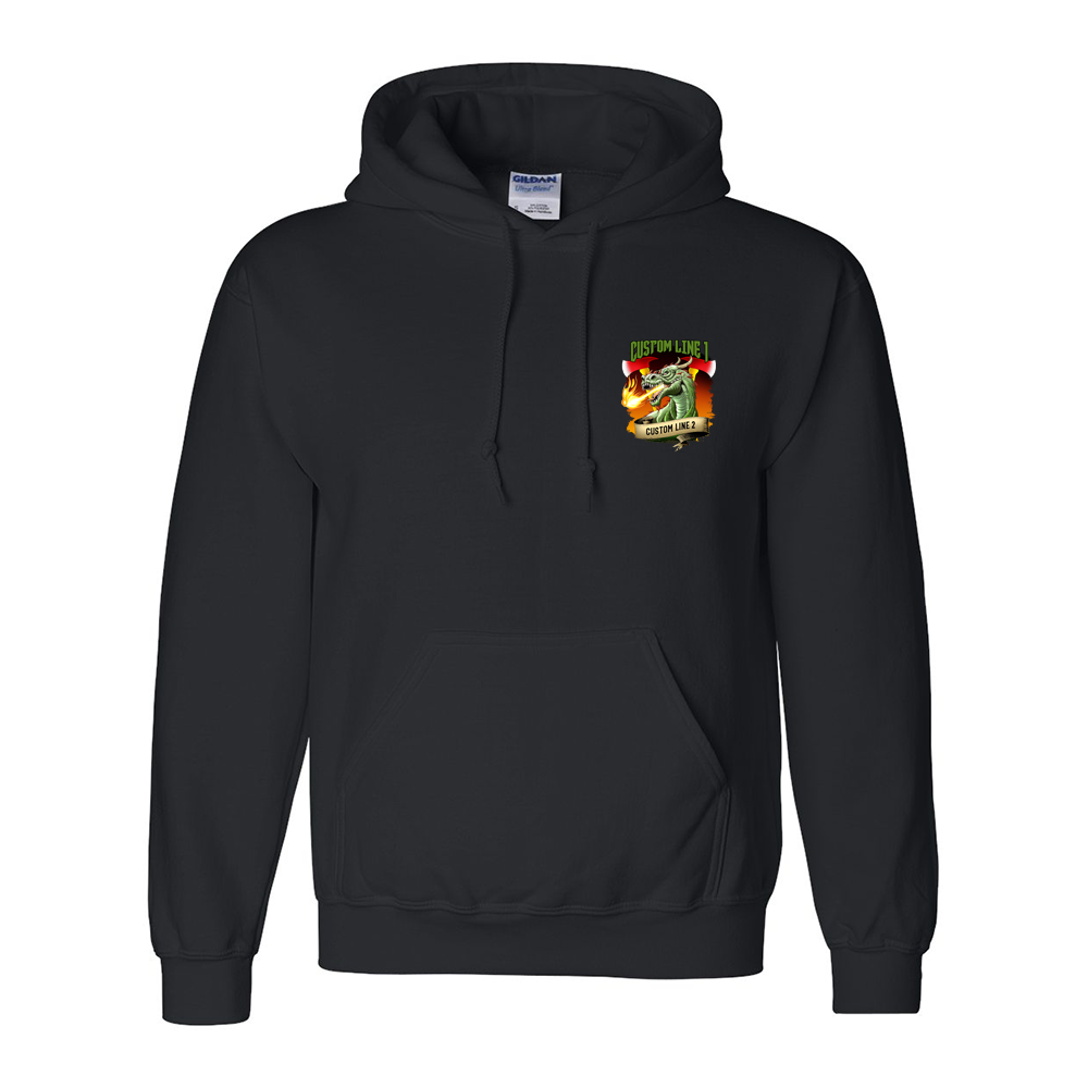 Customized Dragon and Axes Fire Station Premium Hoodie