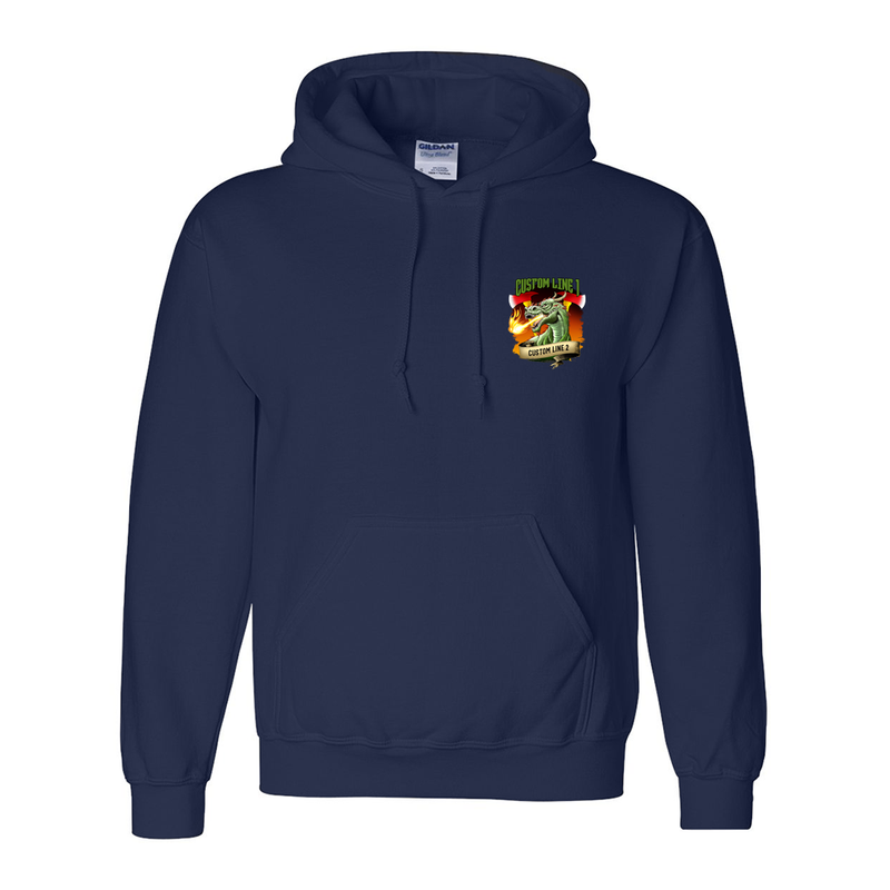 Customized Dragon and Axes Fire Station Premium Hoodie