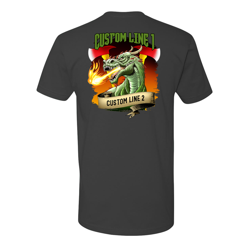 Fire Station Customizable Duty Shirt with Fire Breathing Dragon Artwork