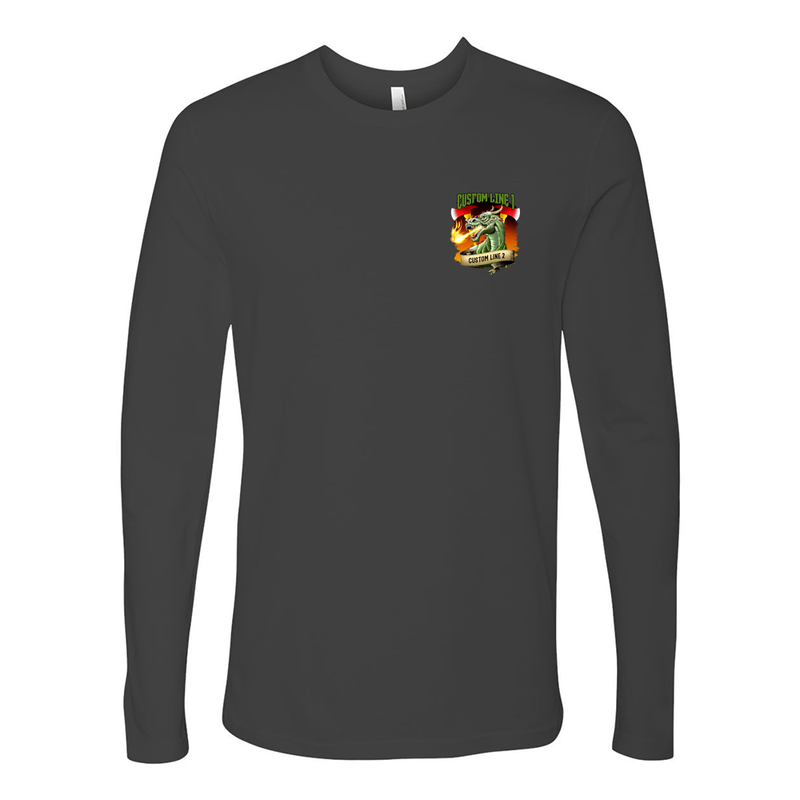 Customized Dragon and Axes Fire Station Premium Long Sleeve Shirt