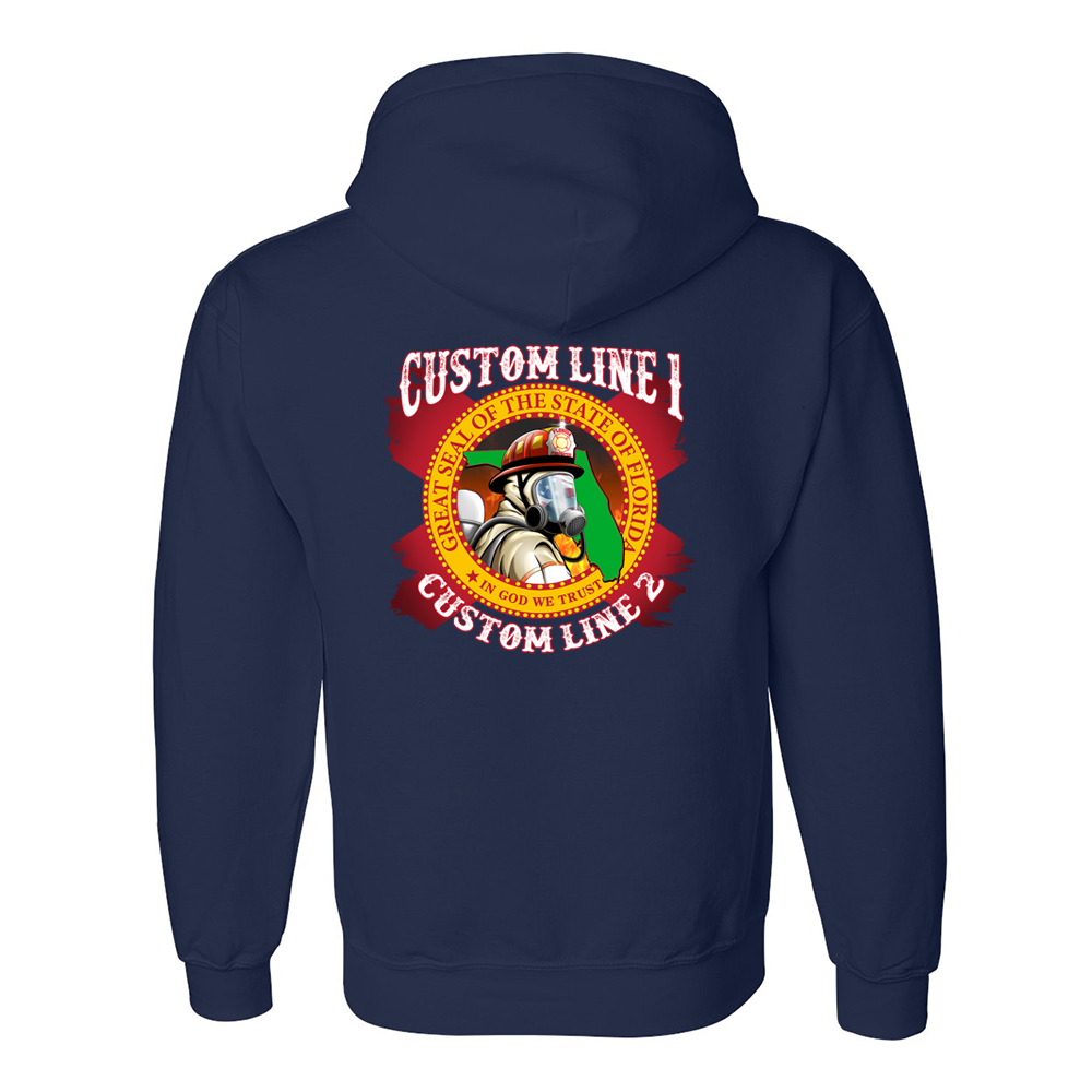 Customized State of Florida Seal Fire Station Premium Hoodie