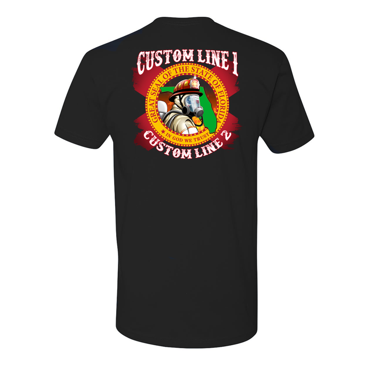 Florida Firefighter State Flag Customizable Fire Station Premium Shirt