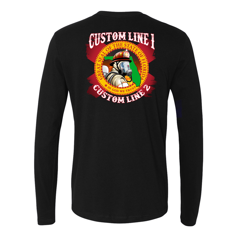 Customized State of Florida Seal Fire Station Premium Long Sleeve Shirt