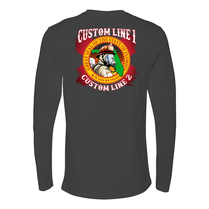 Customized State of Florida Seal Fire Station Premium Long Sleeve Shirt